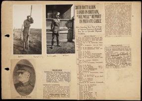Florence Westman Scrapbook, image 47. Source: Victoria to Vimy Exhibit UVic Library Special Collections